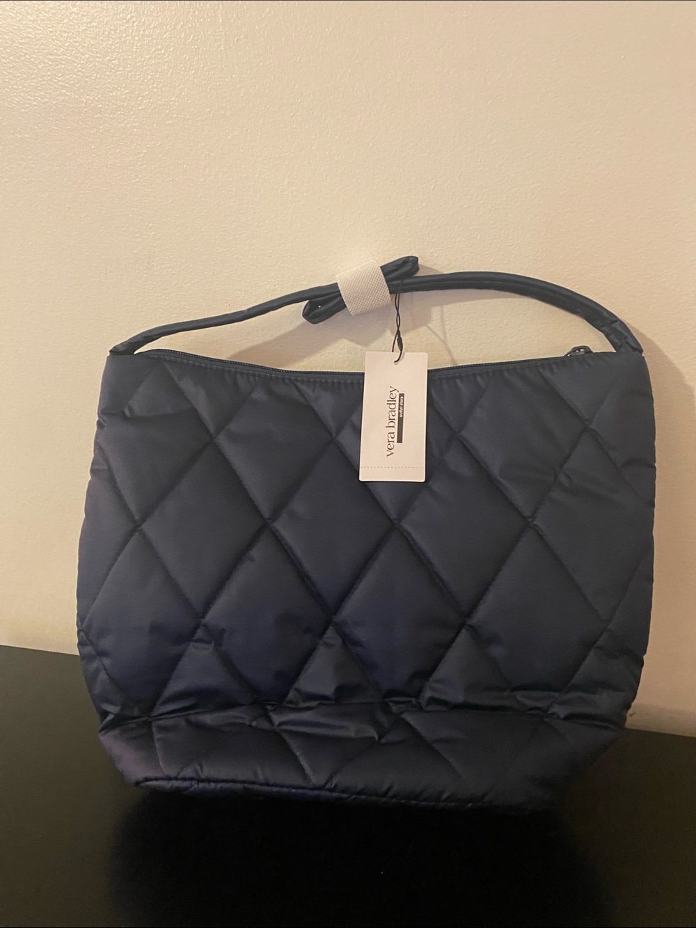 Vera Bradley Quilted Navy Shoulder Tote
